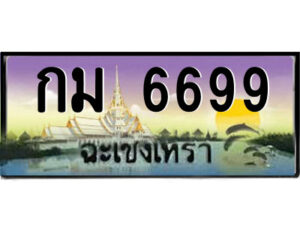 2.ป้ายทะเบียนรถ กม 6699 เลขประมูล ฉะเชิงเทรา